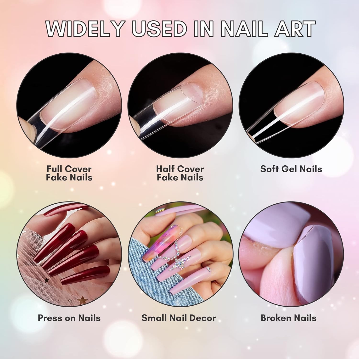Makartt Super Strong Nail Glue for Acrylic Nails Press 40 Count (Pack of 1)