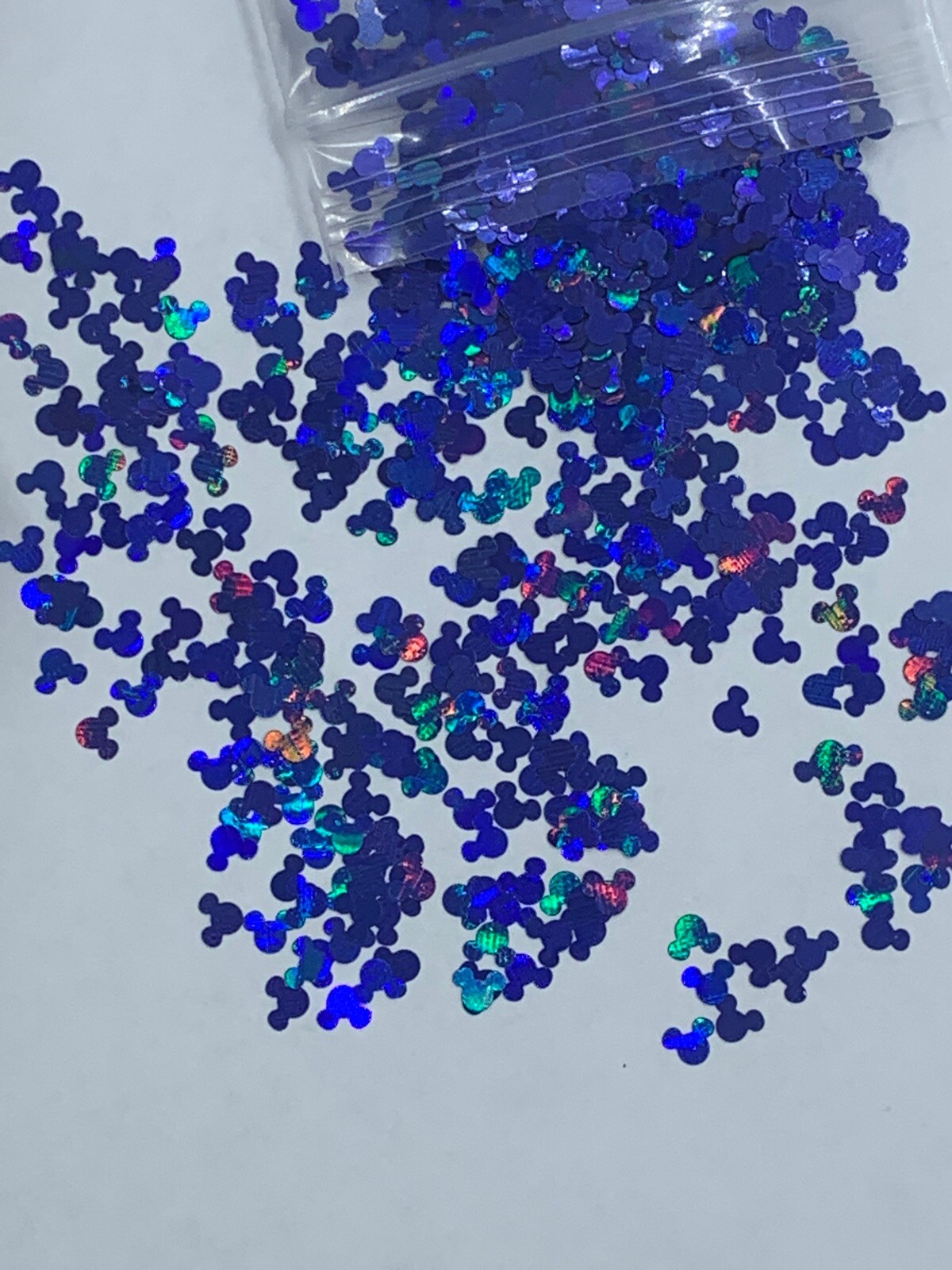 Holographic Blue Mickey Mouse Nail Glitter | 1 TSP | Gel Nail Art & Acrylic