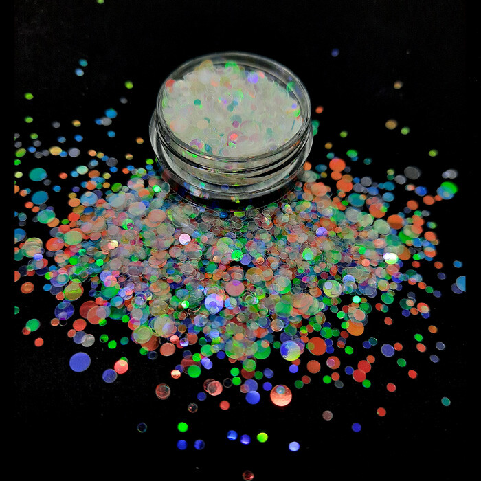 Nail Art Glitter Shapes, Unicorn, Moon, Leaves, Puzzle, Stars, Mickey, UK Seller