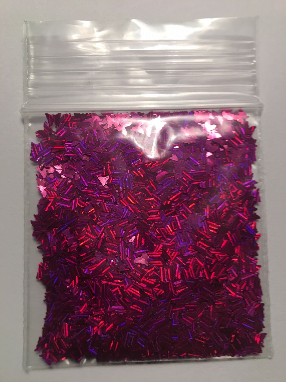 NEW Laser BUTTERFLY (Royal Pink Purple) Glitter 1tsp-4Nail Art Face Craft-US