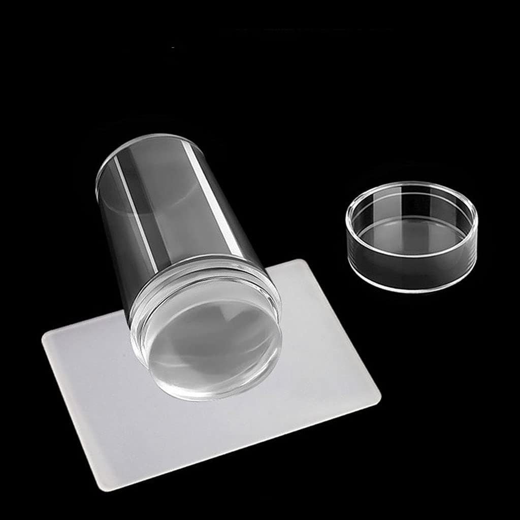 French Tip Tool Nail Art Stamper Kit Silicone Stamping Jelly with Scraper