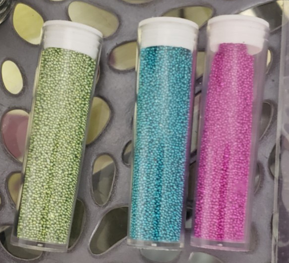 Nail Art Lot – Charms Gems Glitter Powder Caviar Beads Set Crafts