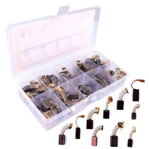 48Pcs Carbon Motor Brush Set,10Sizes Power Tool Replacement Brushes | 48Pcs 10