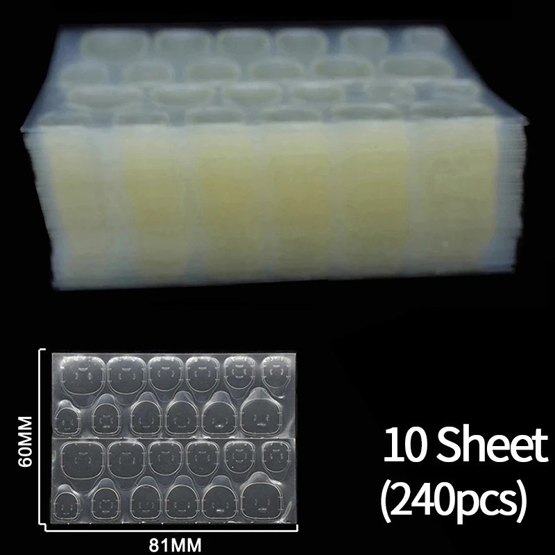 240PCS Adhesive Tabs Double-Sided Stickers for False Fake Nail Tip Glue Tape GB2