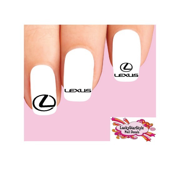 Waterslide Car Nail Decals Set of 20 – Lexus Logo