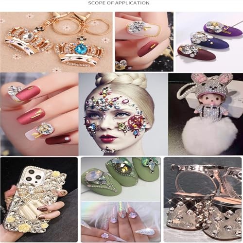 1 Box 12 Color Flower Nail Charms 3D Resin Floral Nail Gems Cute Color 22