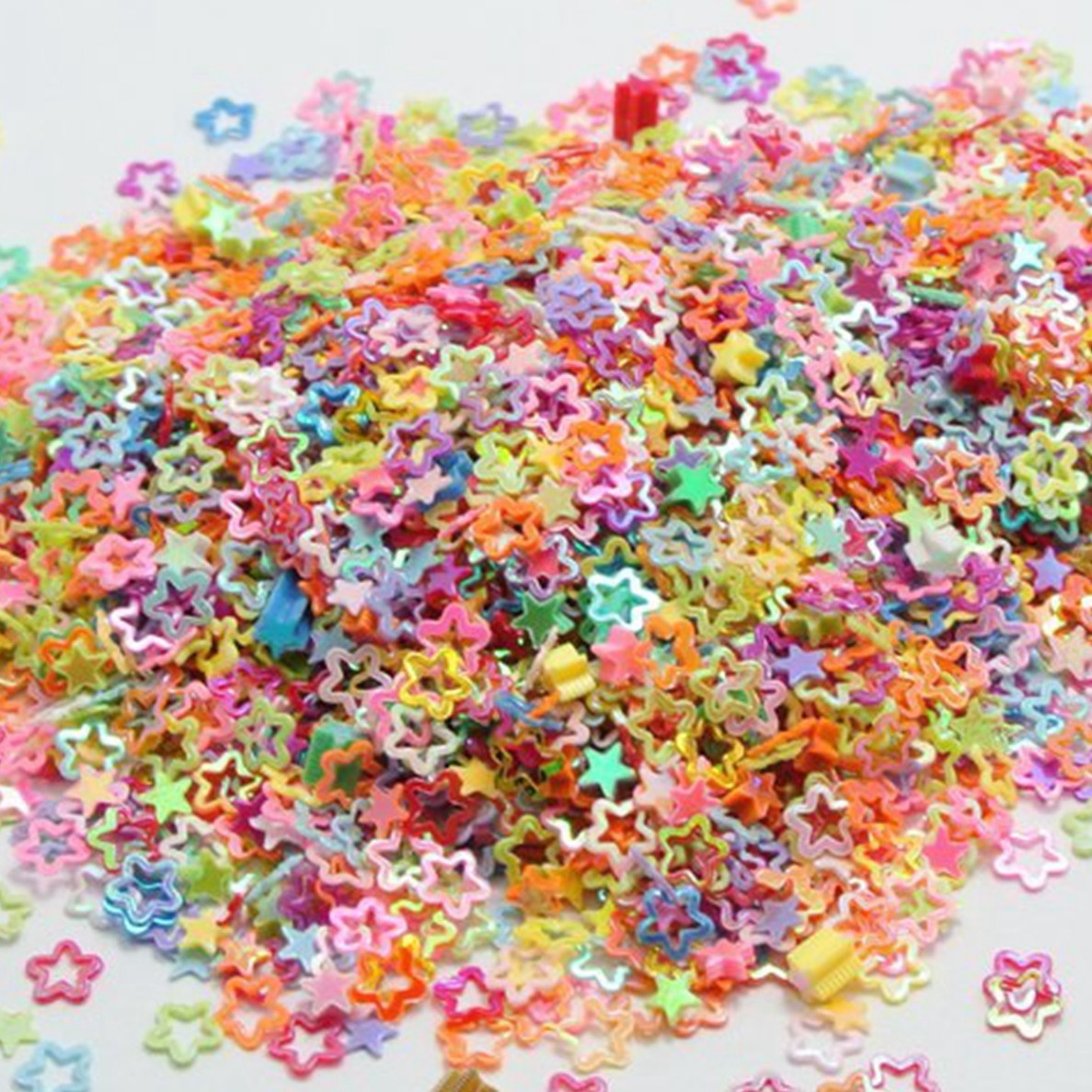 50 Gram Mixed Color Hollow Flower Sequins Loose Tiny Tips 4mm Nail Art