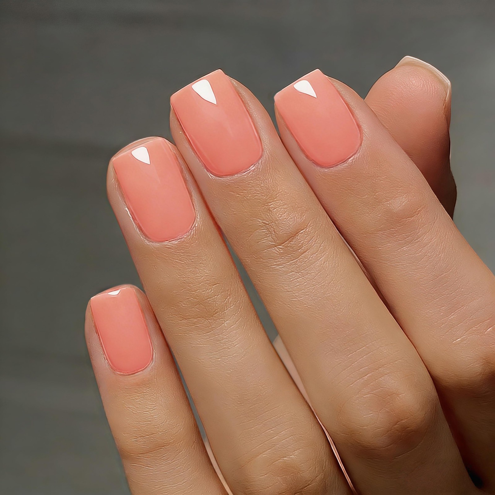 SXVME Soft Gel Press On Nails Short Square, 30 Pieces(Pack of 1 ), nude pink