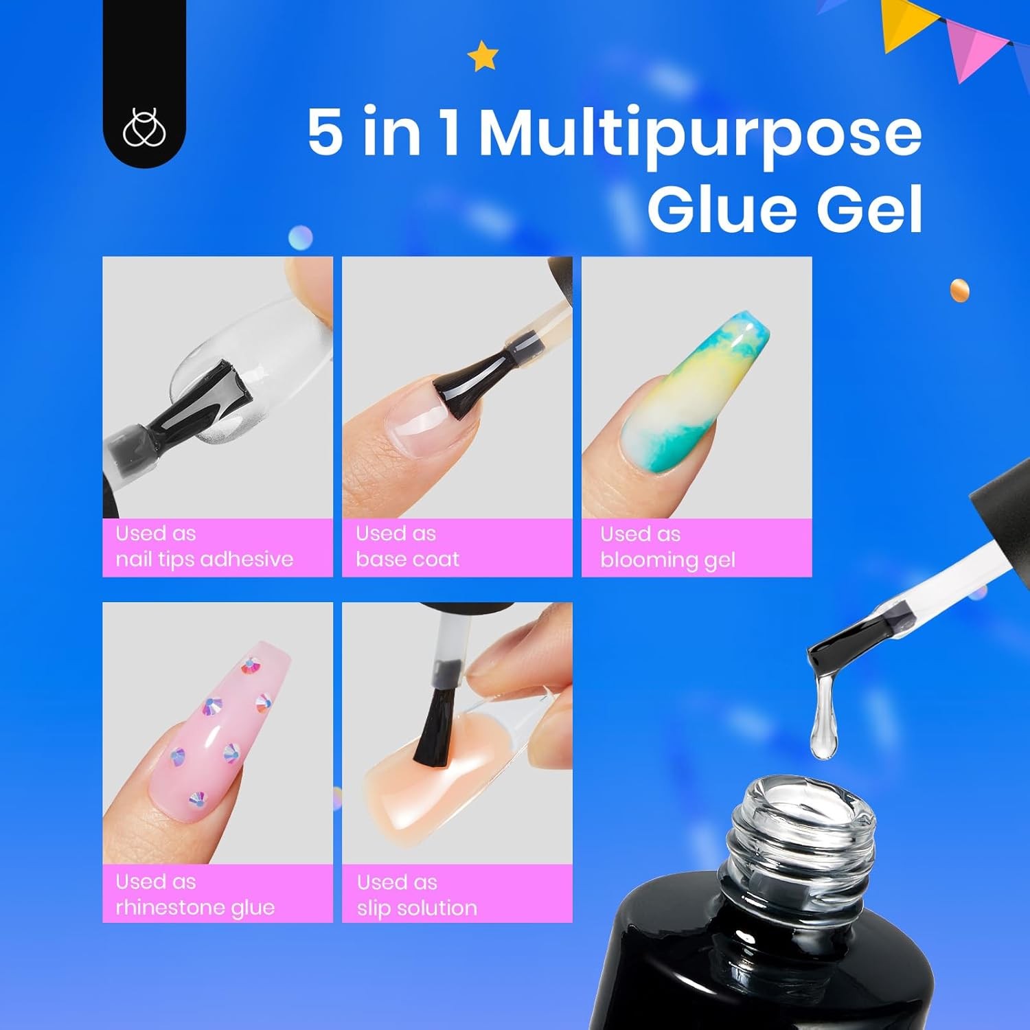 Beetles Gel Nail Kit Easy A-Pre Filed Half Matte Short Coffin Nails 504PCS