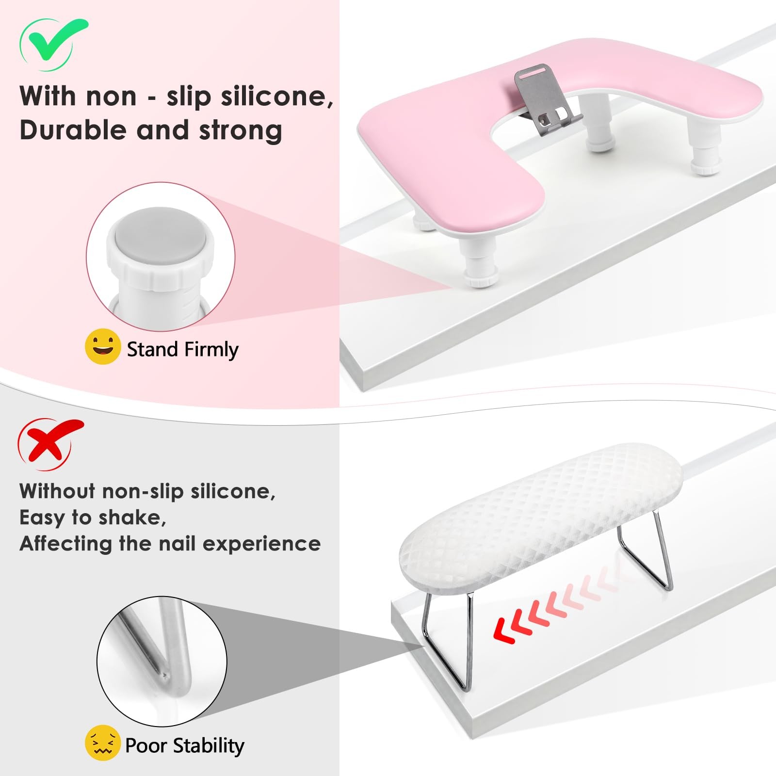 Arm Rest for Nails Tech: U Shaped Adjustable Height Ergonomic Nail Hand Rest …