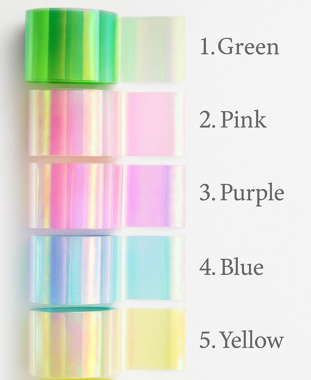 Broken Glass Nail Foil Effect Stickers Shattered Holographic Angel Paper Wraps