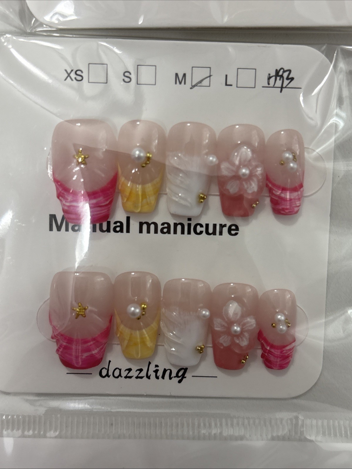Press On Nail 10 Sets Size m