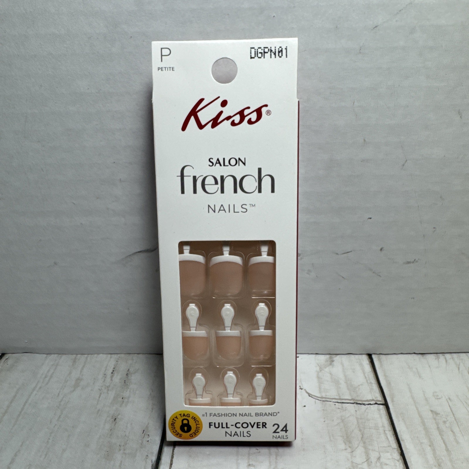 Kiss Petites Small-Fit Press-On Nails Smaller Hands 24 ct Nude French Tip DGPN01