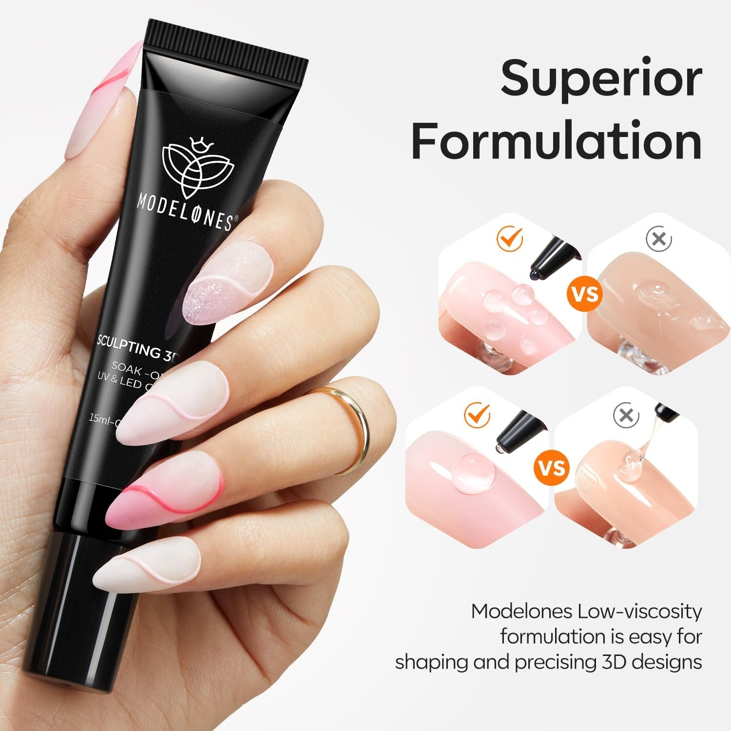 Ultimate 4-in-1 15g Clear Nail Gel – Perfect for Art Lovers & Gift Ideas
