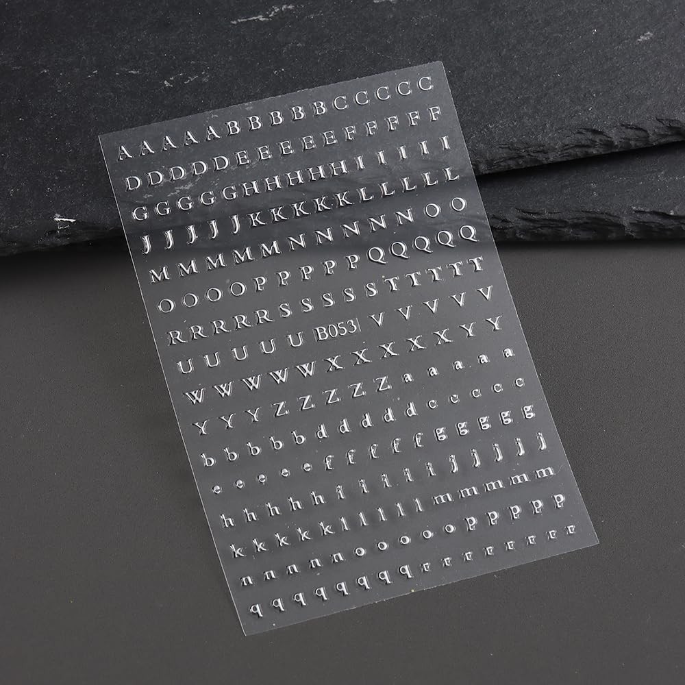 Letters Nail Art Stickers English Alphabet Nail Decals Self-Adhesive Decoration