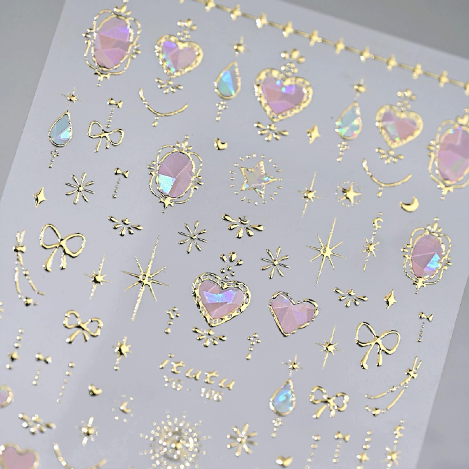 Valentines Nail Art Stickers Pink Heart Nail Stickers for Nail Art Star Nail …