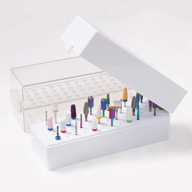 30/48 Holes Art Drill Bits Holder Manicure Milling Cutters Display Contain