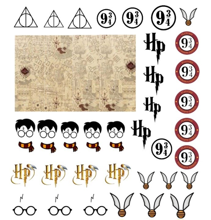 Harry Potter Nail Art Water Slide Decals