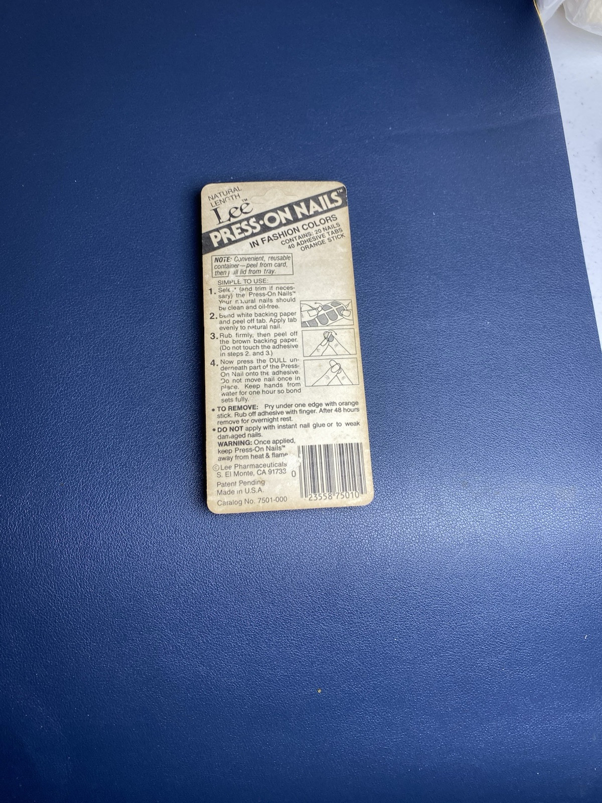 VTG NOS NEW ’90’s Dead Stock LEE Press On Nails Made in USA Sequoia