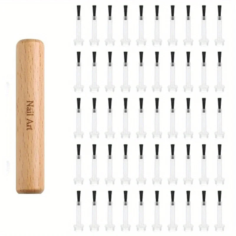 Professional Nail Art Brush Set with Detachable Wooden Grip-Multi-Functional Nai