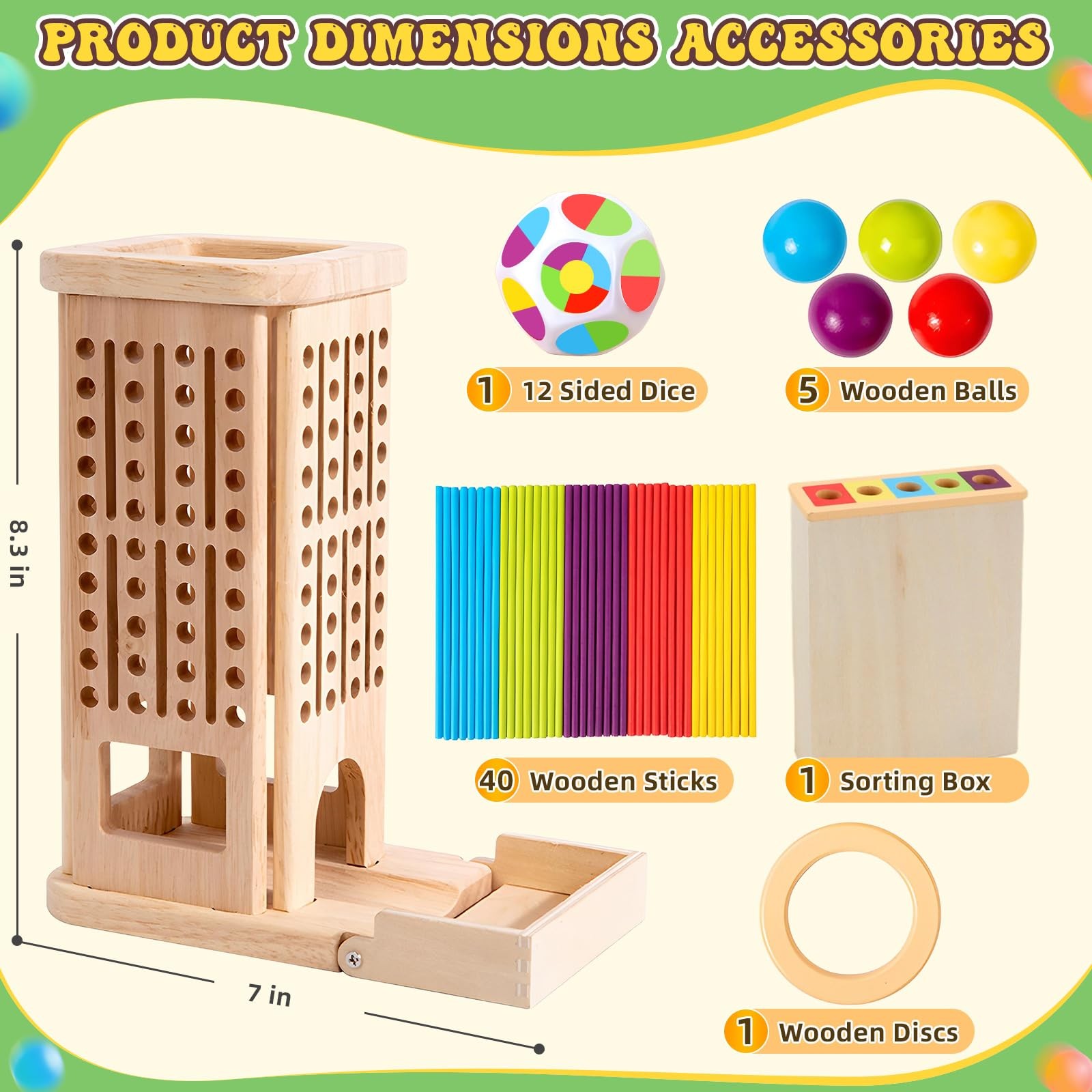 Britik Montessori Wooden Board Games for Kids 3-8 Years: Medium, Multicolored