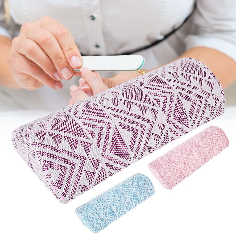 3 Colors Nail Art Pillow Cushion Soft Semicircle Manicure Hand Arm Rest Holder