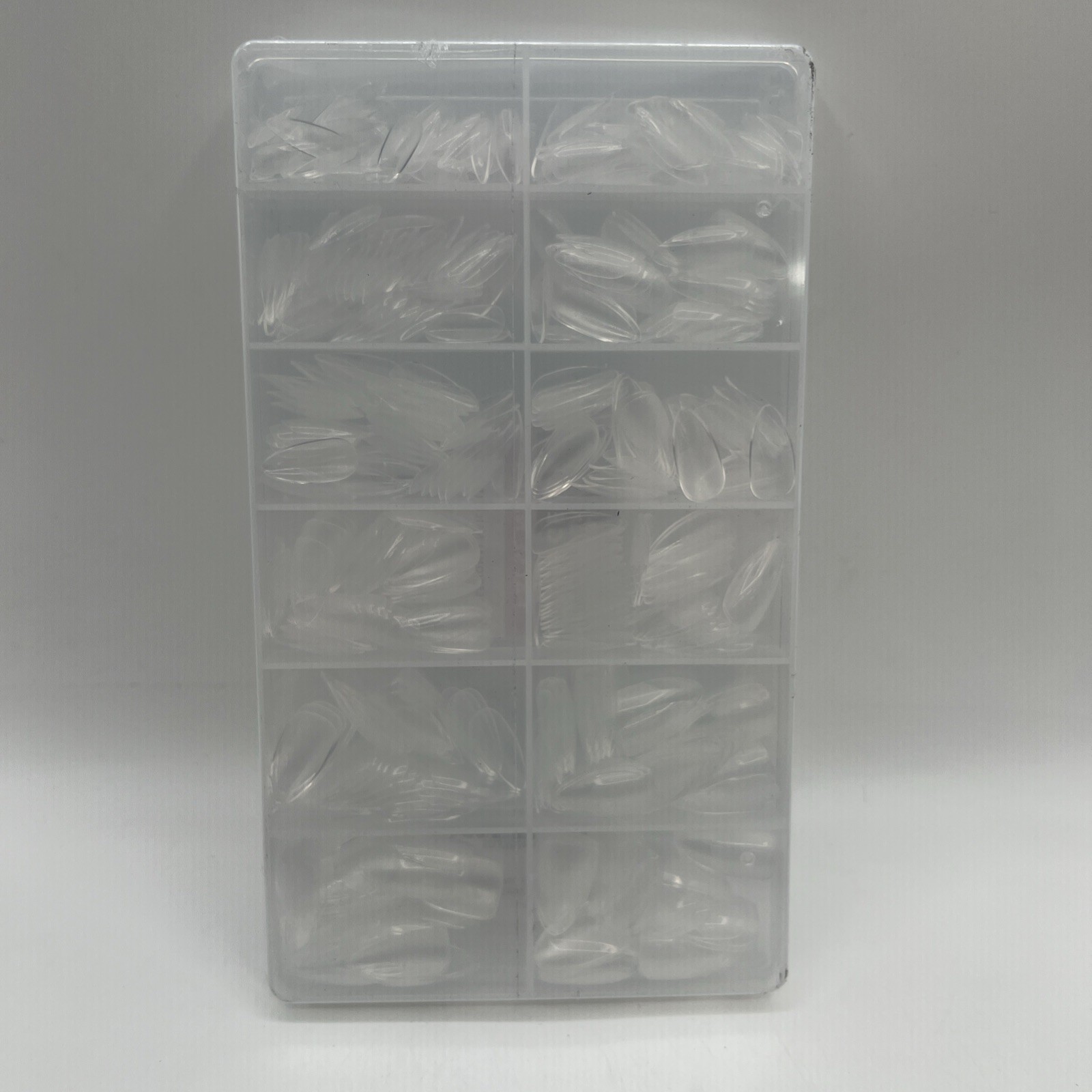 Una Gella Clear Gel Nail Tips Square No C Curve 504pcs French Style Square