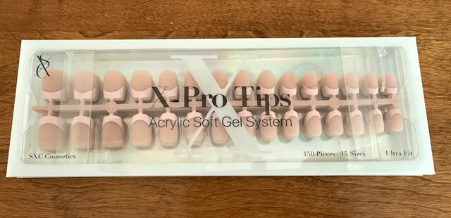 SXC Cosmetics X-Pro Tips Acrylic Soft Gel System FRENCH NAIL Skintone Nude NIB