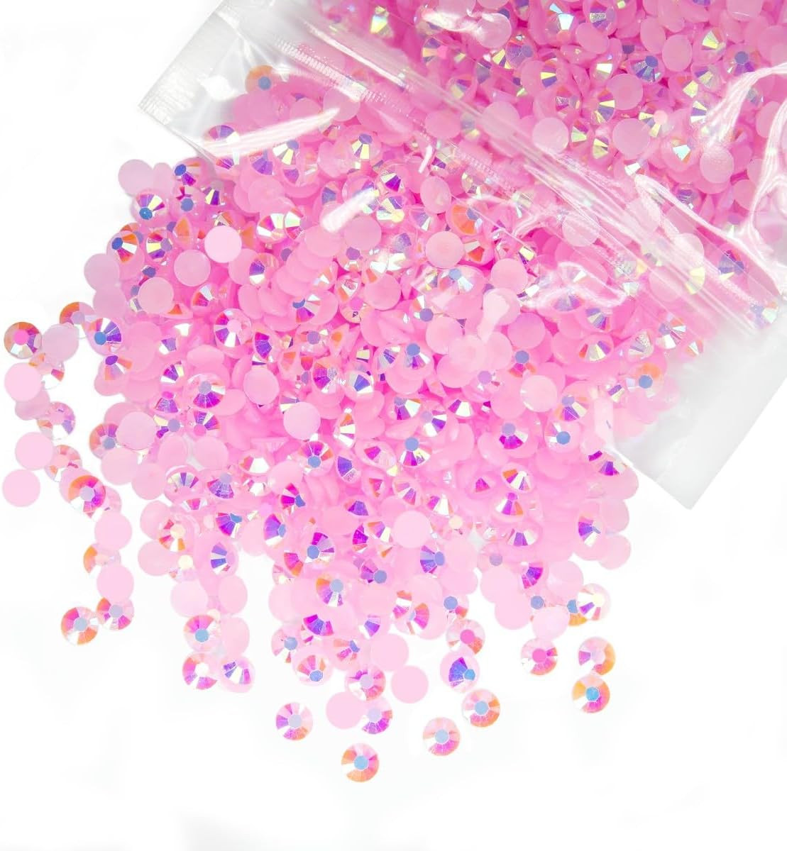 3000PCS 4Mm Transparent Resin Rhinestones for Crafting Flatback Jelly Stones Bul