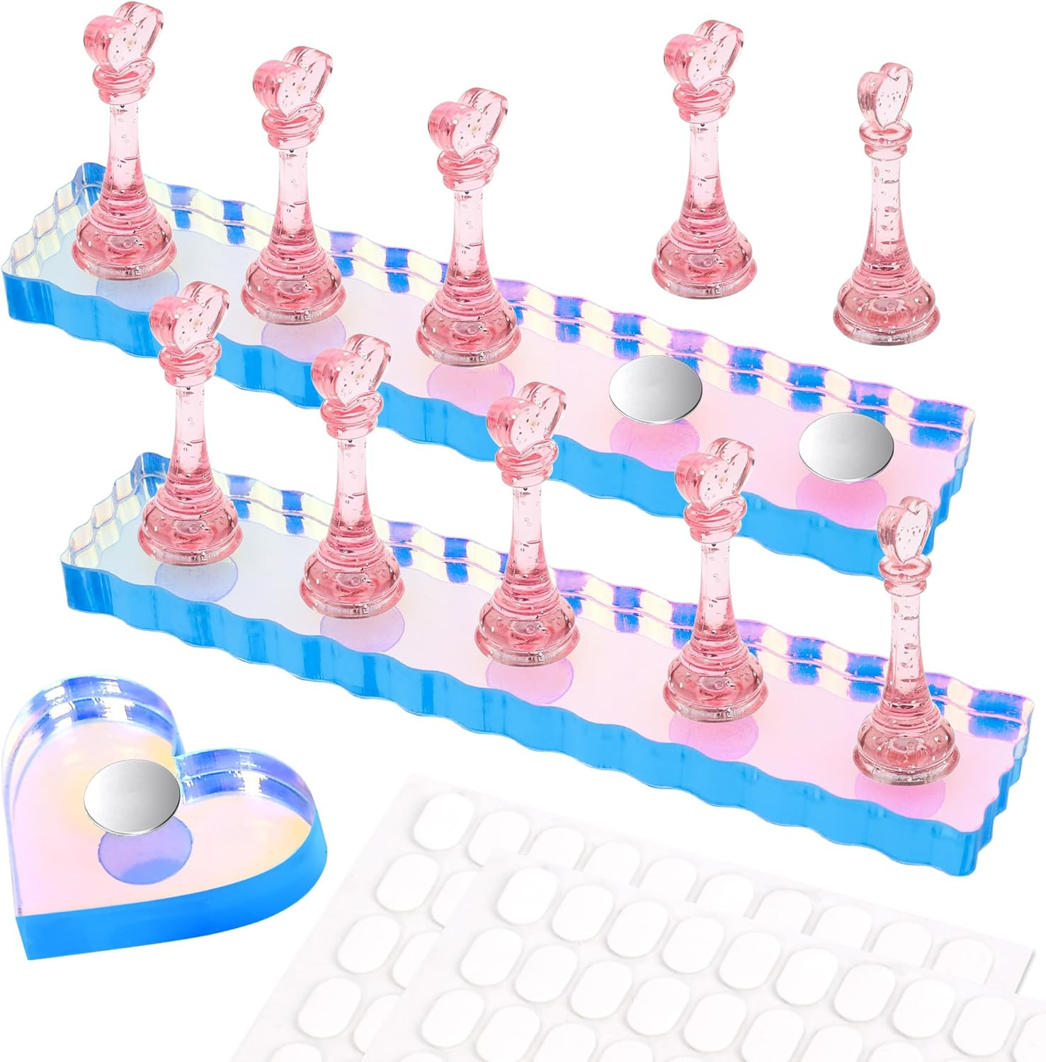 2 Set Nail Stand, Nail Holder for Painting Nail Stand for Press Ons with Double-