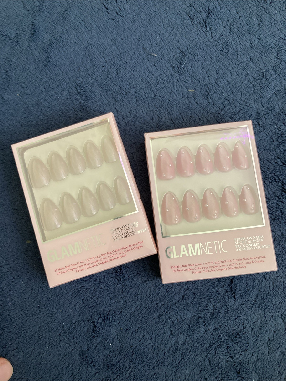 Glamnetic Press-On Nails Short Almond 2 Sets In Box New Sealed Easy To Use