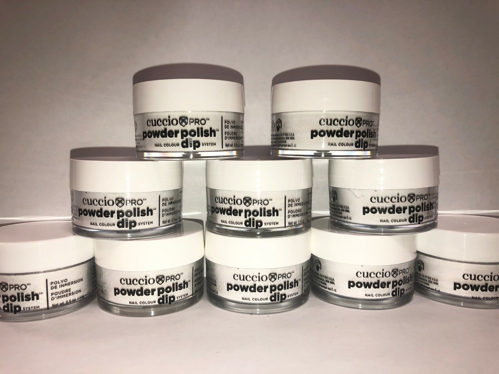 CUCCIO Pro Powder Polish Dip 0.5 fl oz~10 JARS!!~ WHITE