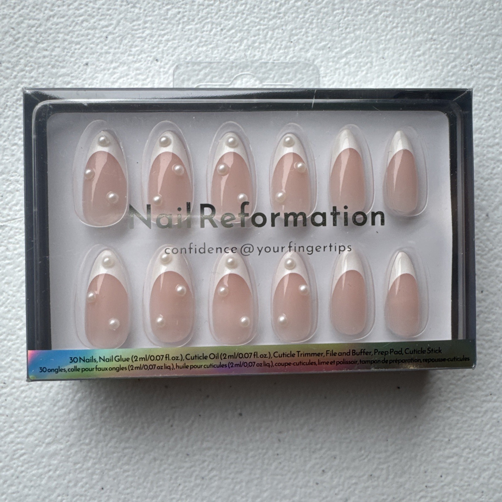 Nail Reformation Sugar-Coated Reusable Press On Medium Almond Nails. 2 Boxes New