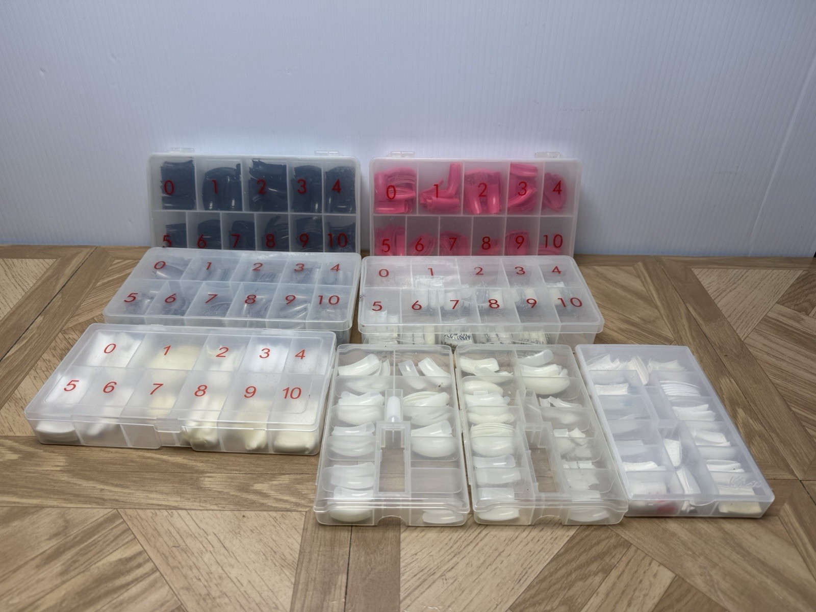 White Black Gray Pink Nail Tips – Lots Of Pieces Lot Of 8 Boxes