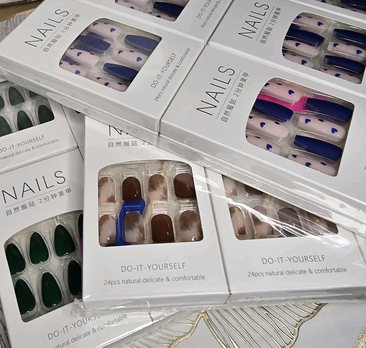36 Boxes( 24 Nails In Each) Press On Nails Bulk Resellers Bundle Party Favors