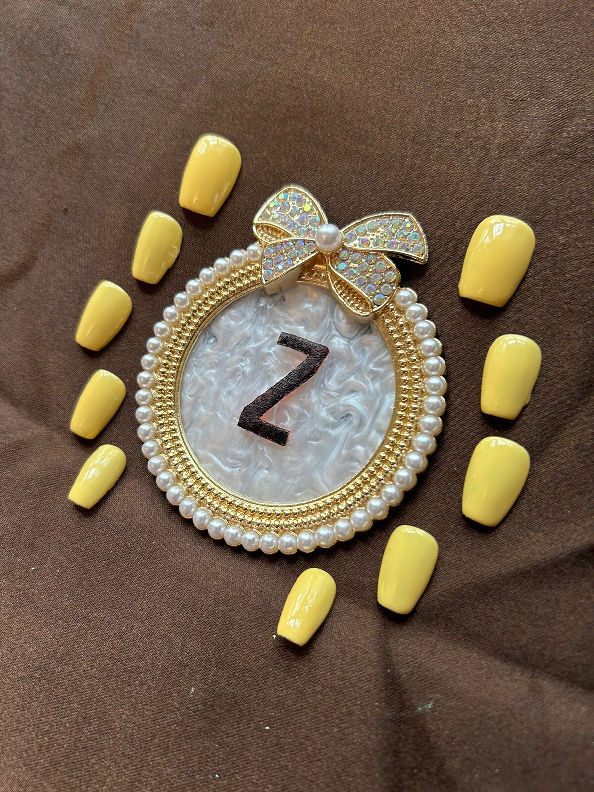 Z NAILZ! Handmade “Selena Gomez” Butter Yellow Spring Press On Nails S Coffin
