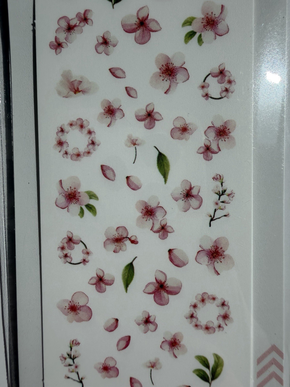 Sakura Nail Sticker Set 3 Sheets 3D Hologram Flower Spring Japan NP-12