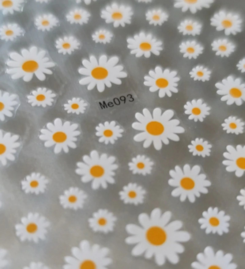 Nail Art Decals Summer Daisy Fruits White Florals Petals Flowers
