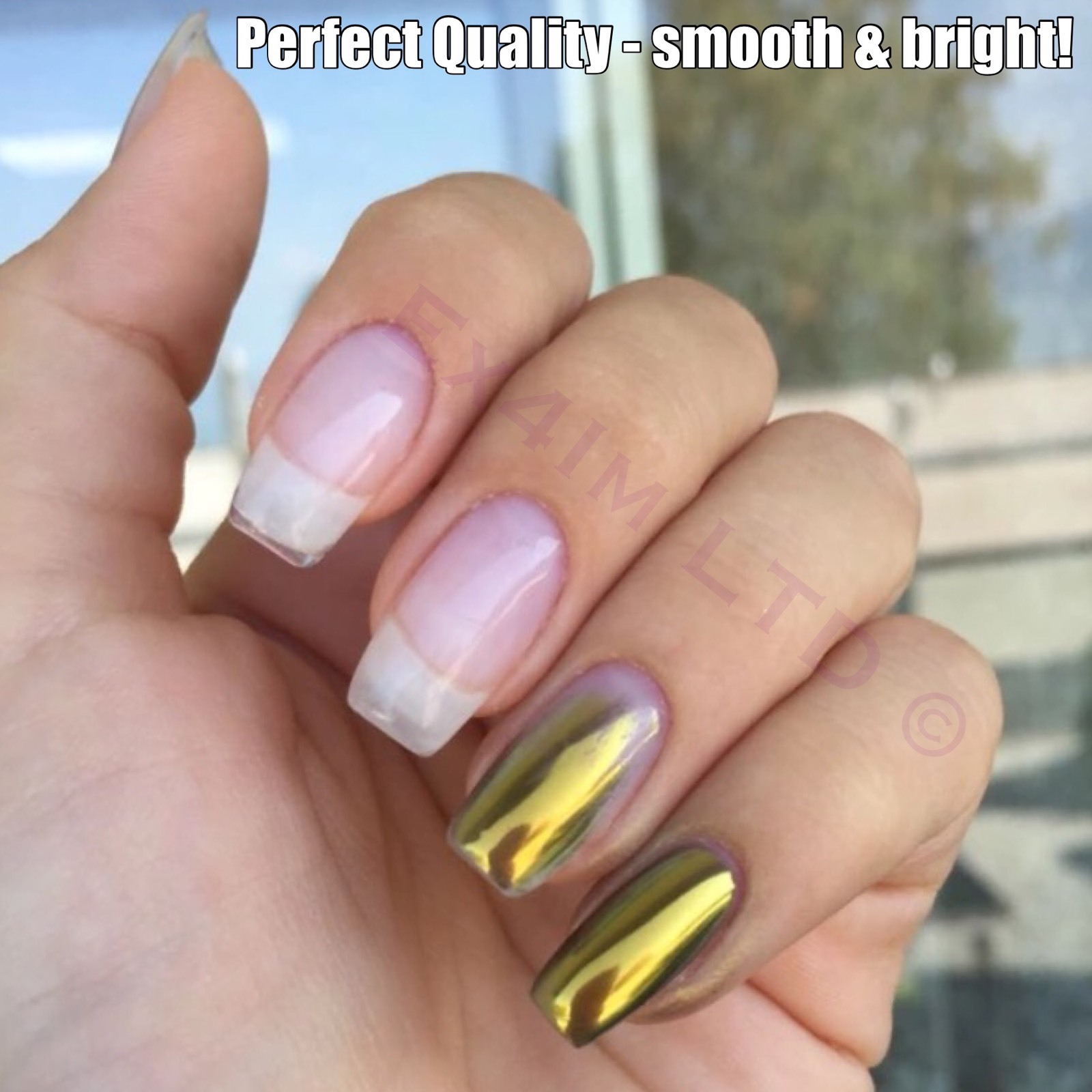 Nail Chameleon Chrome Powder Ultra Fine Colour Shifting Mirror Effect Nails Gold