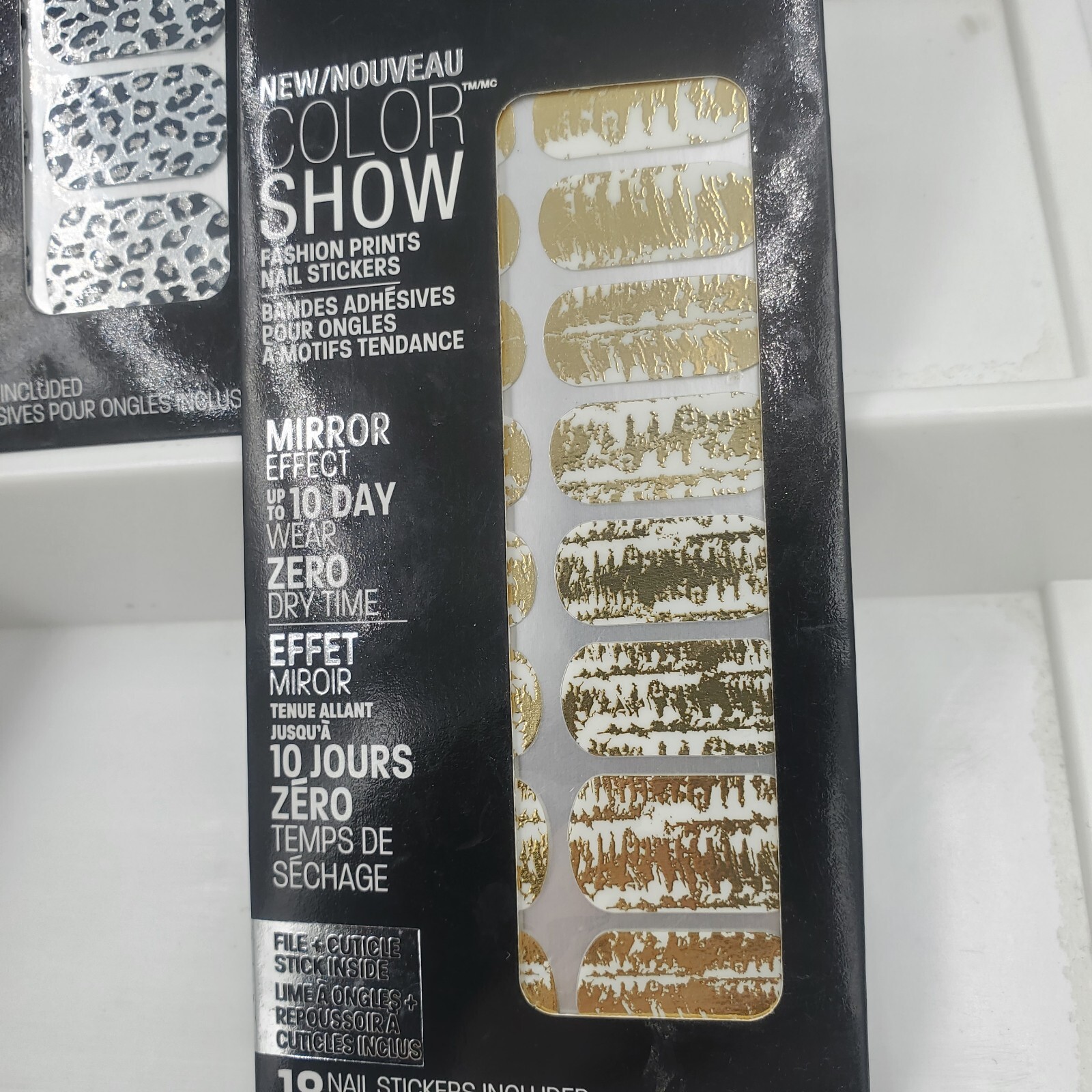 (5) Maybelline Color Show Metallic Nail Stickers Sets, Gift, Silver, Gold