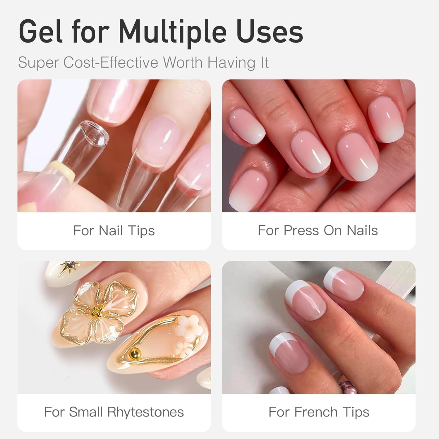 Curvlife Nail Tips Semi Solid Nail Glue 2G (5Pcs) – Super Strong, Soft Glue Gel