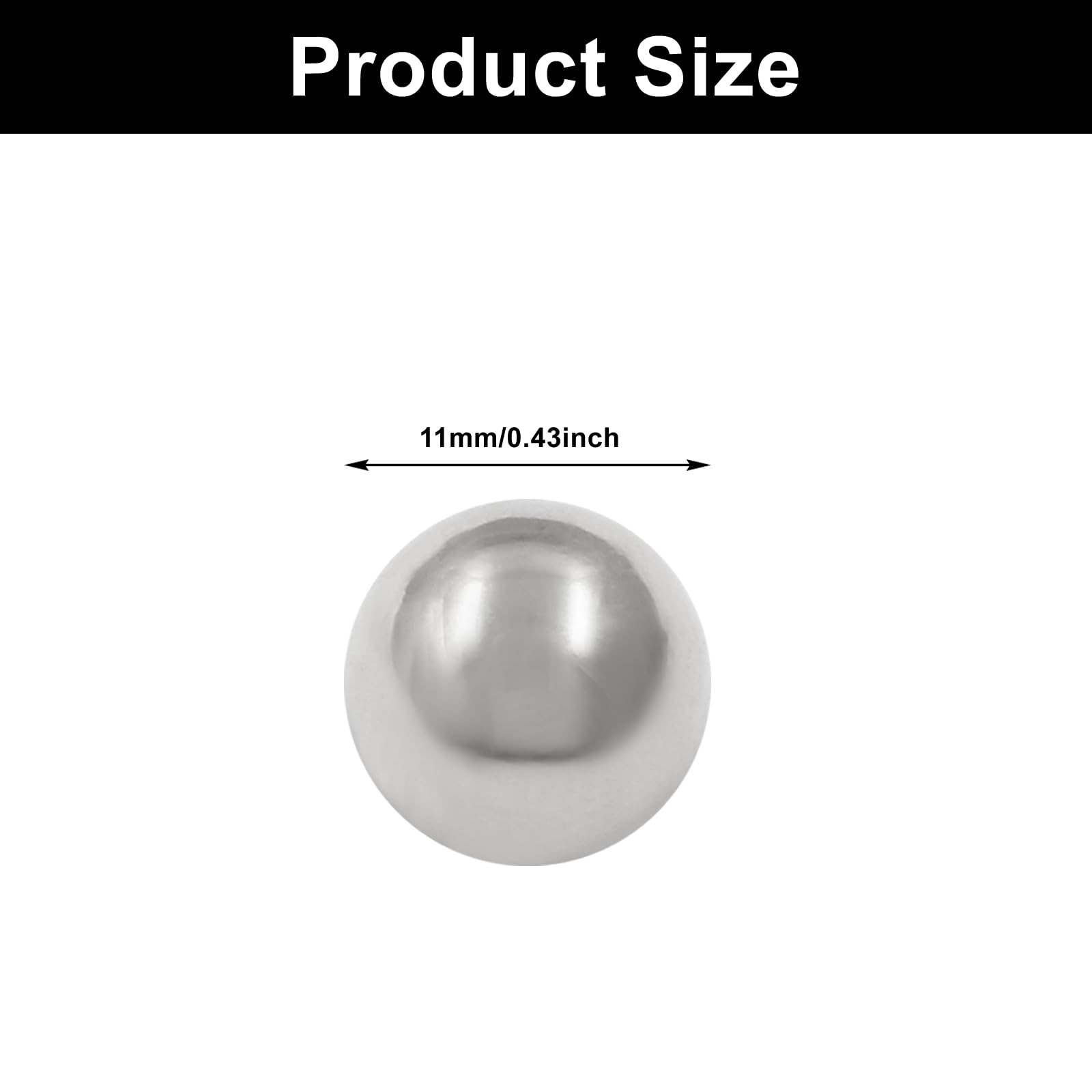 Moicstiy 11mm Ball Bearing 304 Stainless Steel Precision Steel Ball Metric Mi…