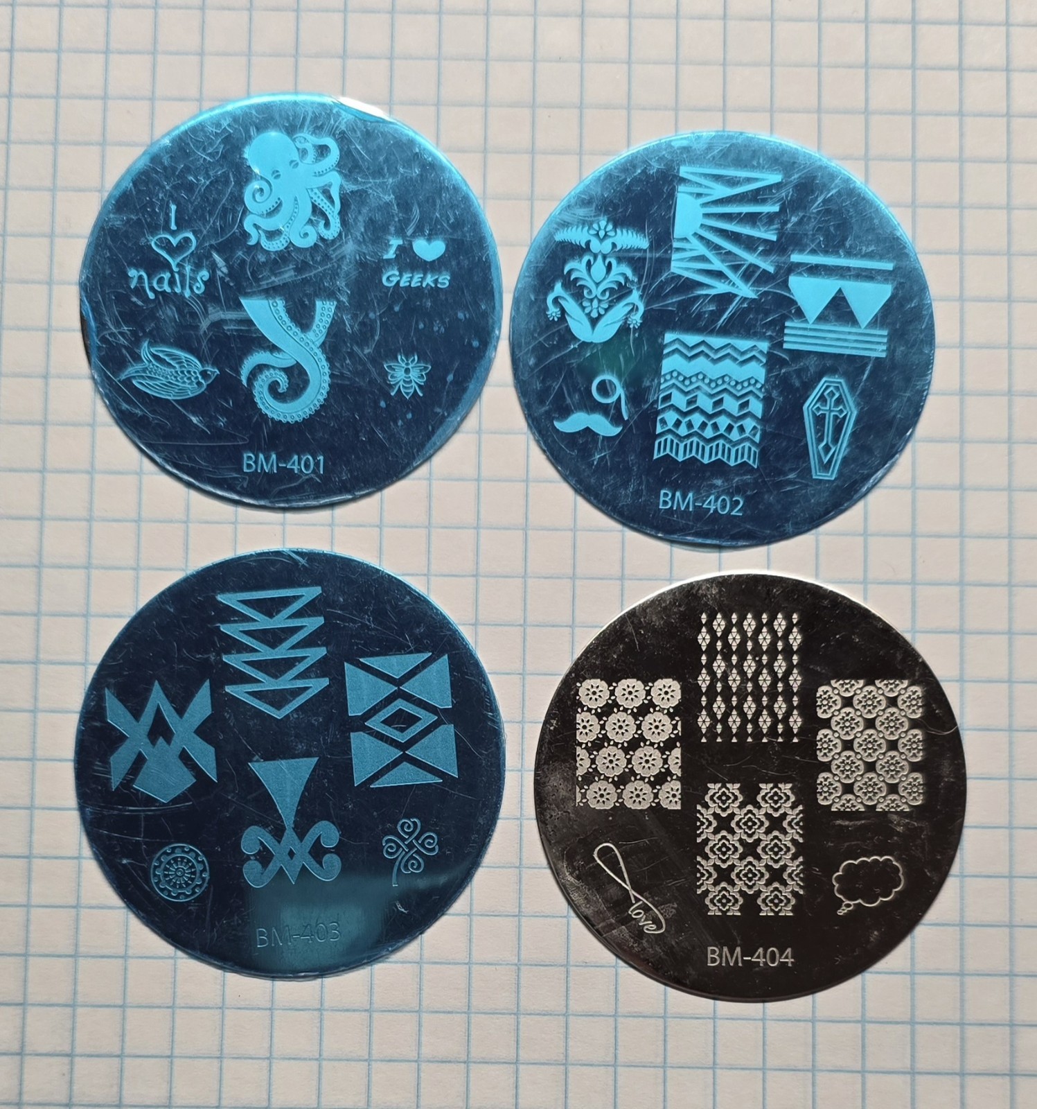 Bundle Monster Maniology Nail Stamp Round Plates Destash Lot 400 Series