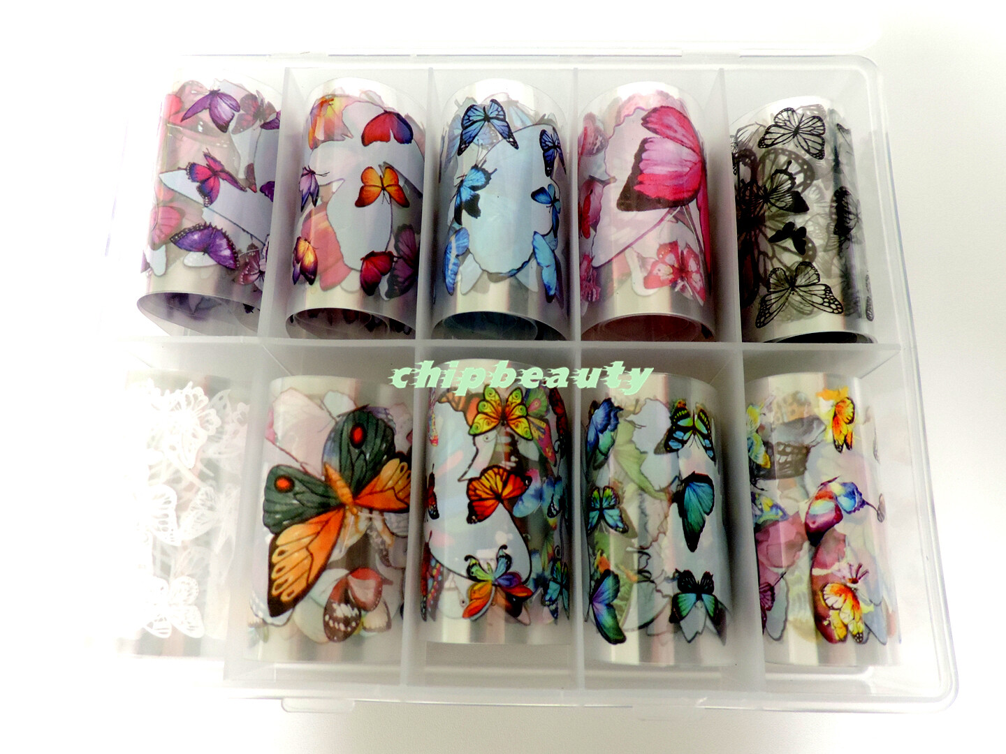 Foils Art Design Nail Tip Decoration Colorful Transfer 10Pcs/Set Foil Art#11