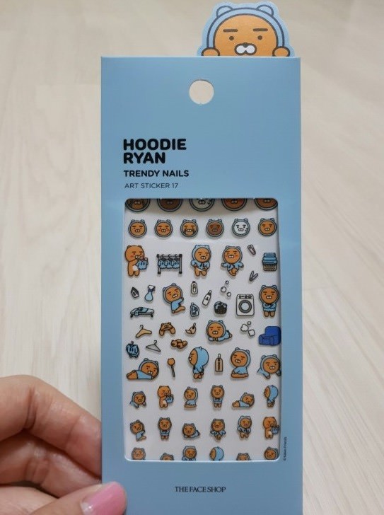[THE FACE SHOP] Trendy Nails Art Sticker 1ea Limited Edition HOODIE RYAN Charac
