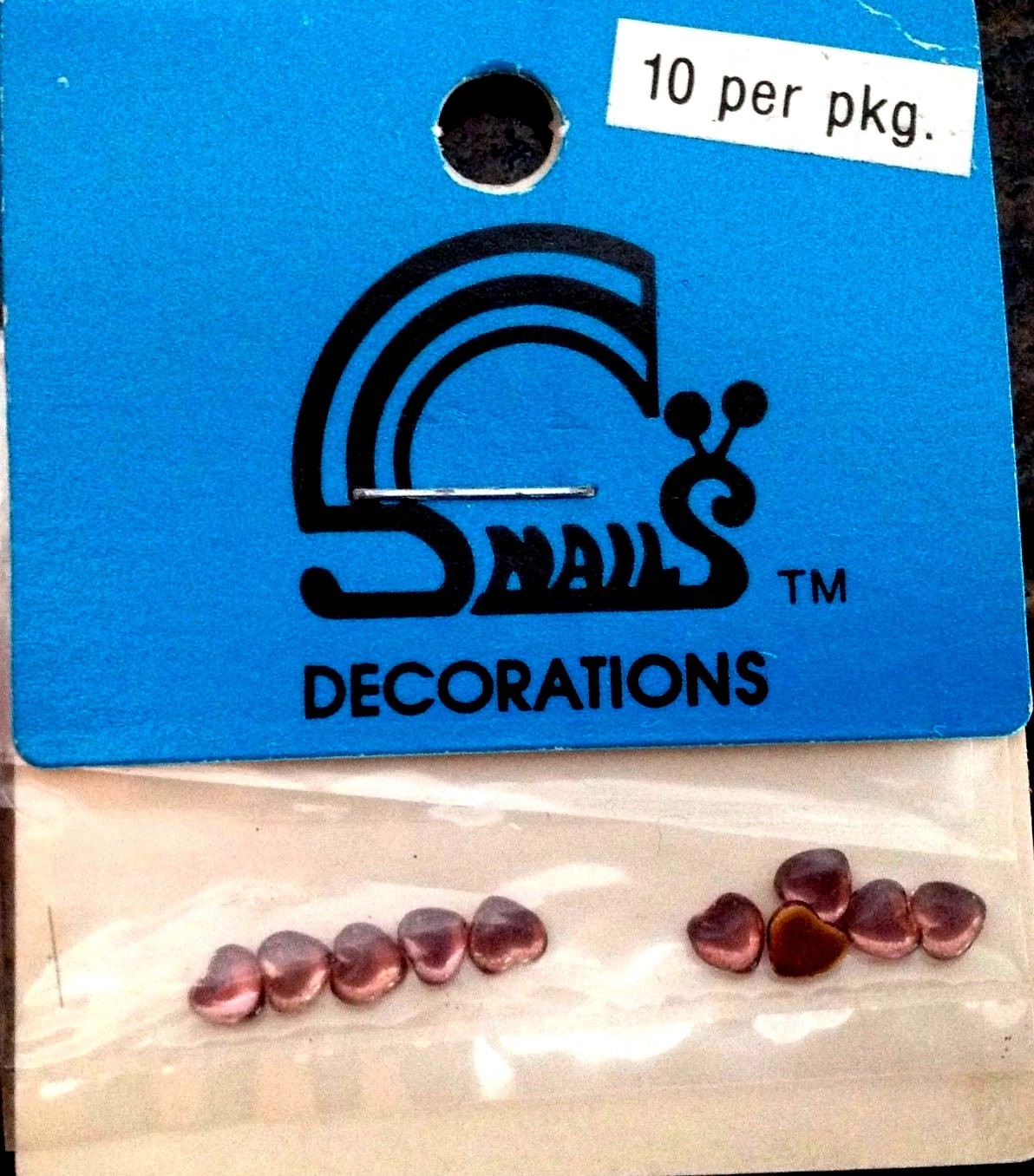 Nail Art Decorations HEART 3-D PURPLE Jewerly Rhinestone
