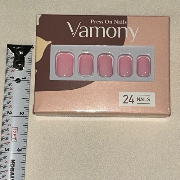 Soft Pink Press On Nails Short Square Natural Look Minimalist Nails Set