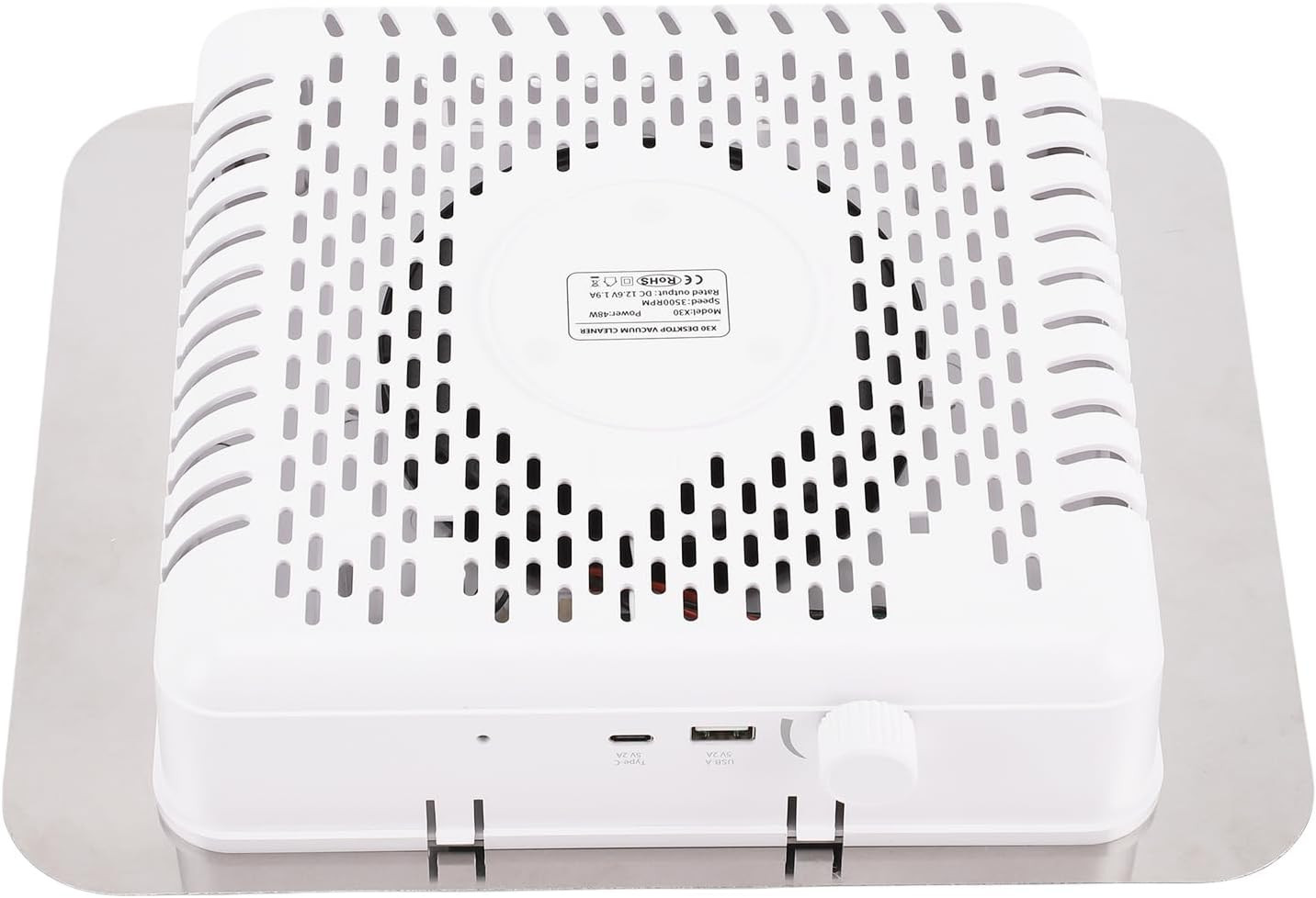 Nail Dust Collector, Nail Vacuum Cleaner, ABS Aluminum Alloy Built in Table Desk