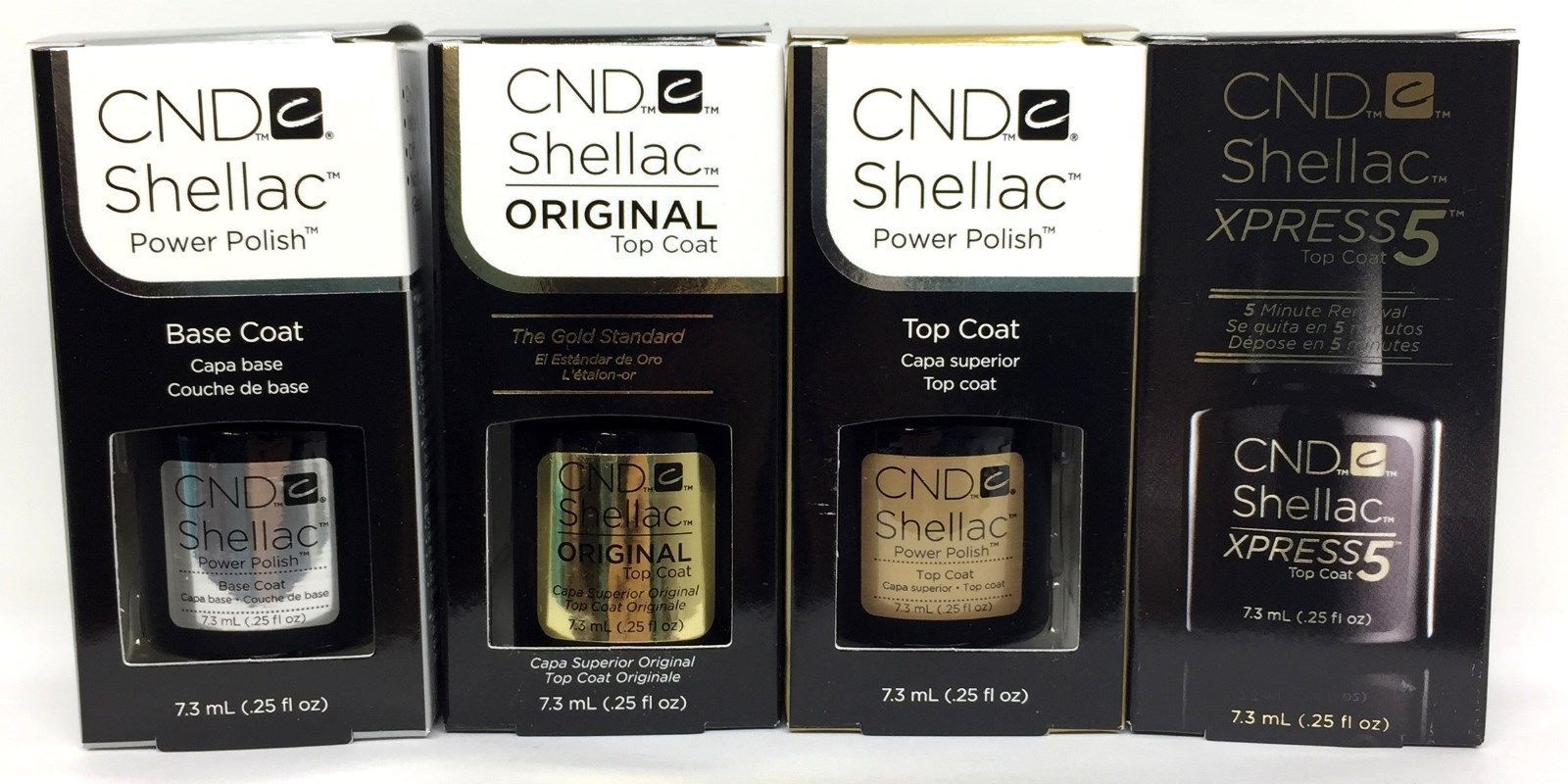 Cnd Shellac Gel Nail Polish SMALL size – Choose Any Base/Top Coat – 0.25oz/7.3ml