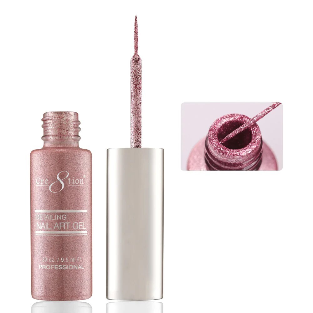 Cre8tion Detailing Nail Art Gel .33 Oz – #37 Pink Platinum